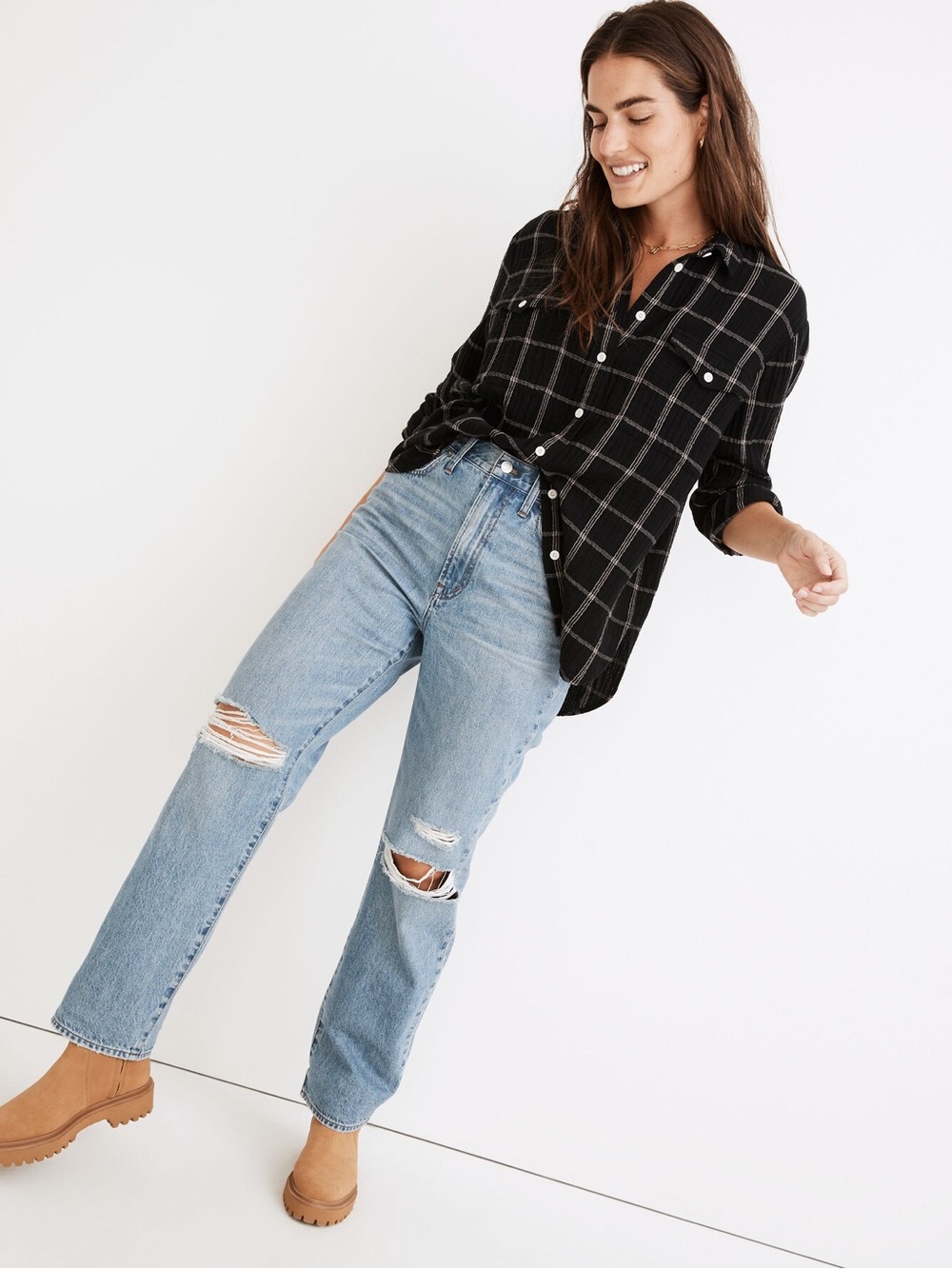 Madewell Perfect Vintage Straight Jean in Berrimore Wash Size 30P - Picture 2 of 9